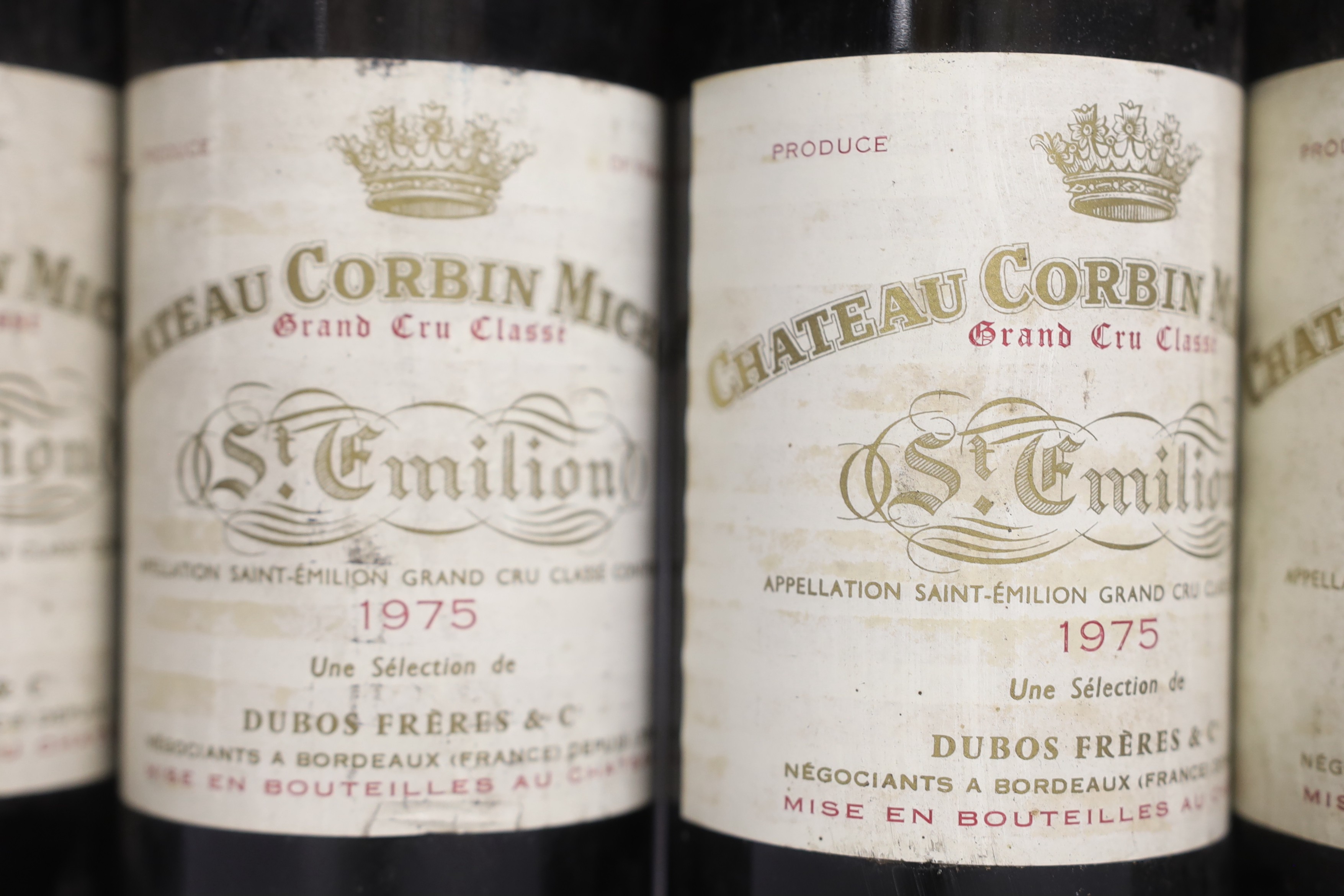 Four bottles of Chateau Corbin Michotte, St. Emilion, 1975 and five bottles of Beaune Toussaints 1er Cru, Albert Morot, 2001.